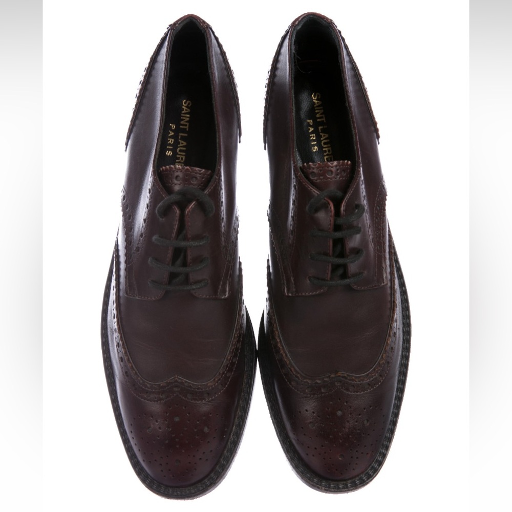 Saint Laurent Oxblood Oxfords